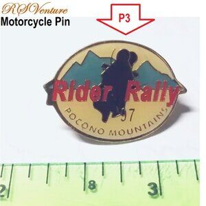 Buy 1 get 1 FREE, Vintage 1997 Rider Rally Motorcycle Pin